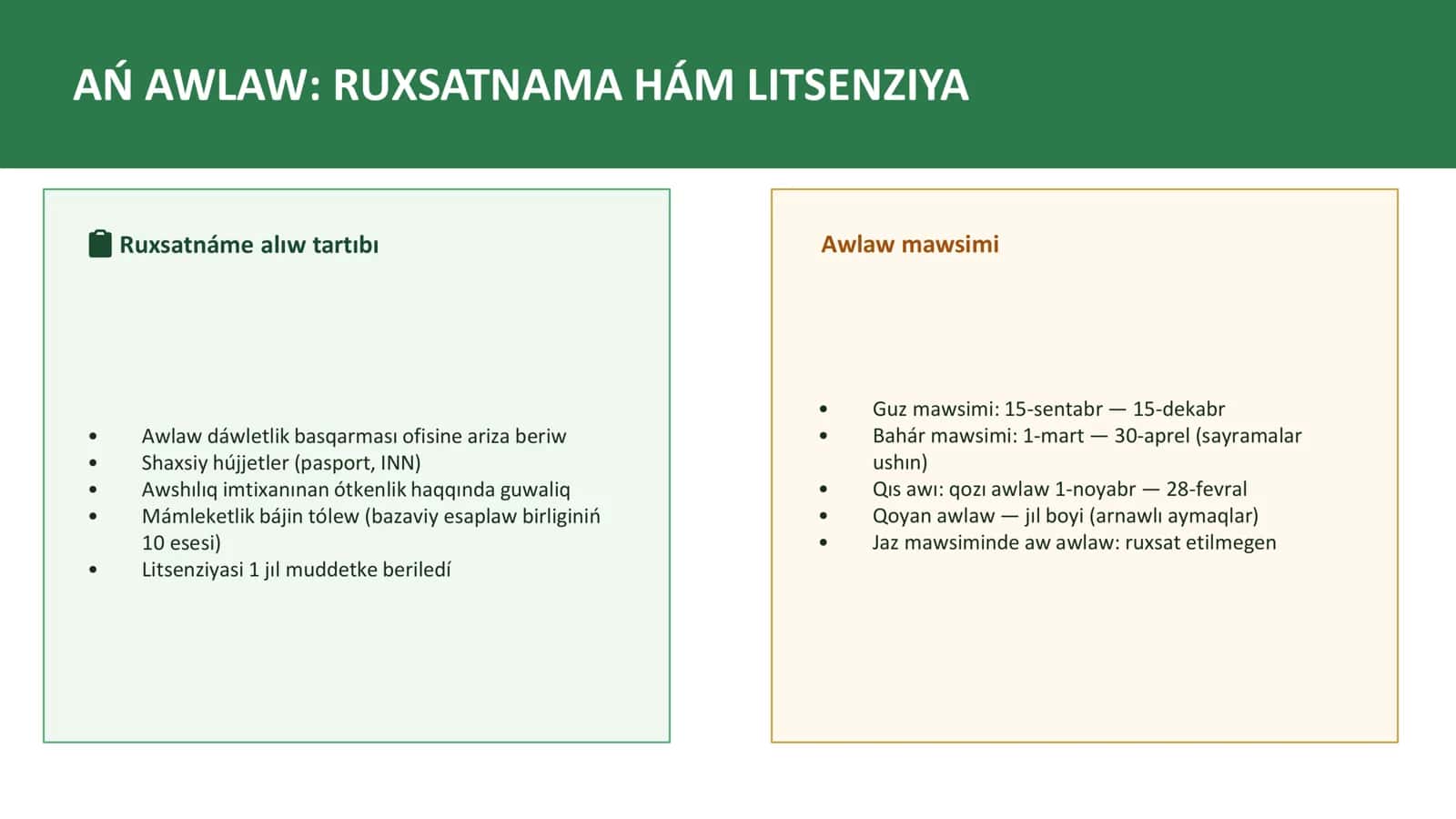 Ekologiya huqıqı páninen o'z betinshe jumisi 3