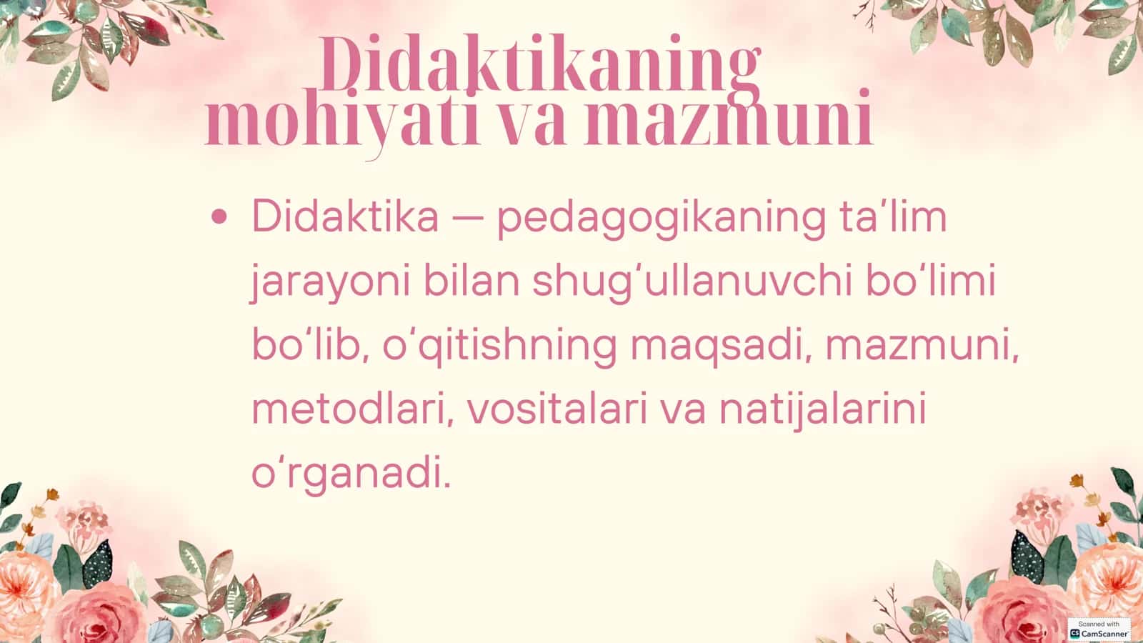 Didaktika – ta’lim nazariyasi va pedagogik jarayon 3