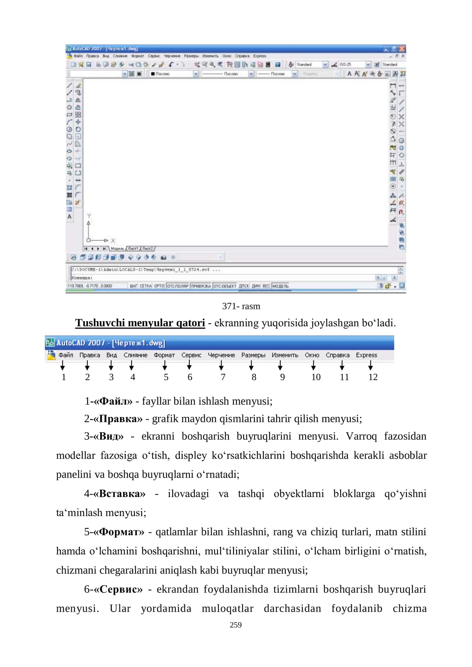 AutoCAD dasturi 3