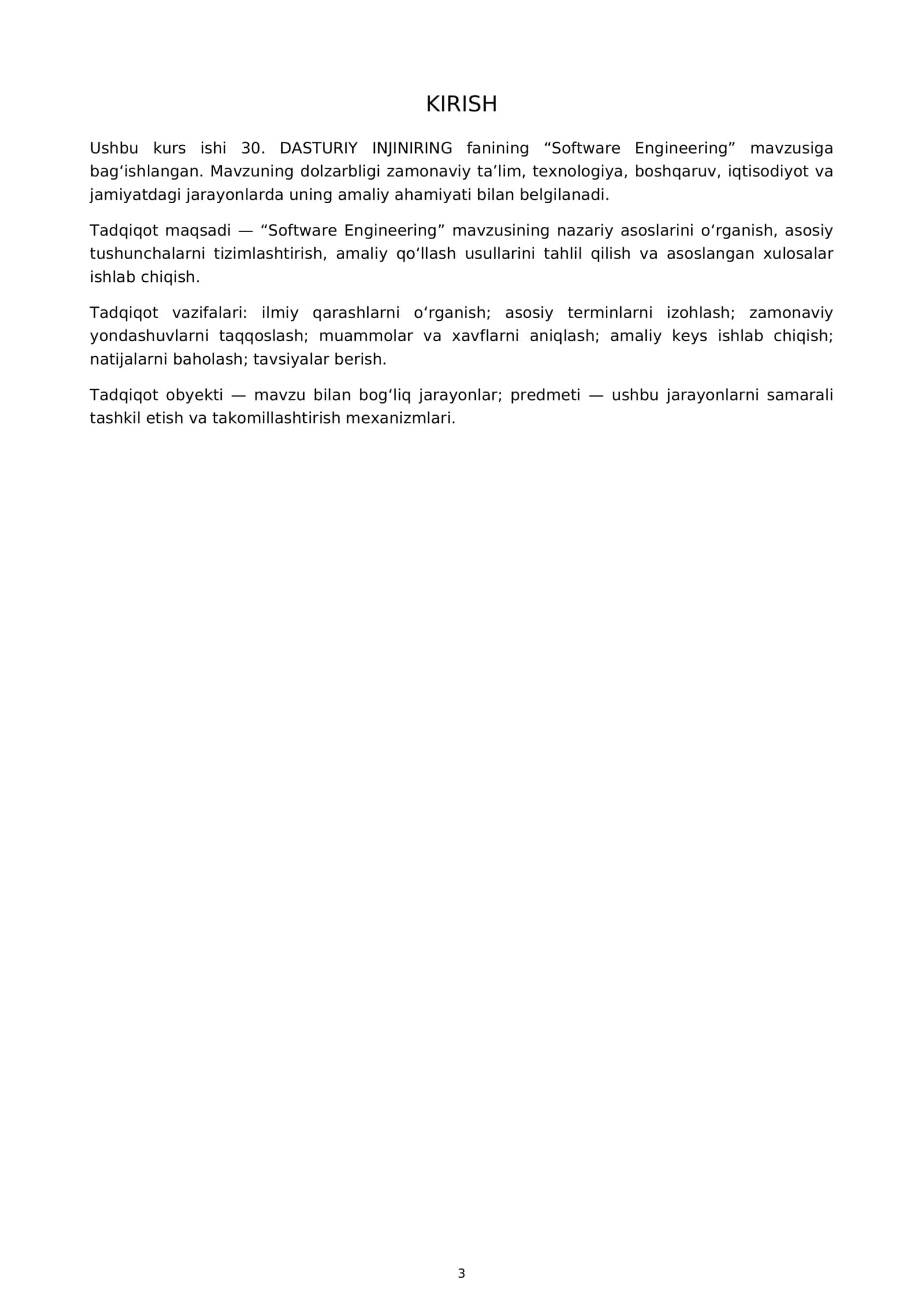 30. DASTURIY INJINIRING KURS ISHI 3