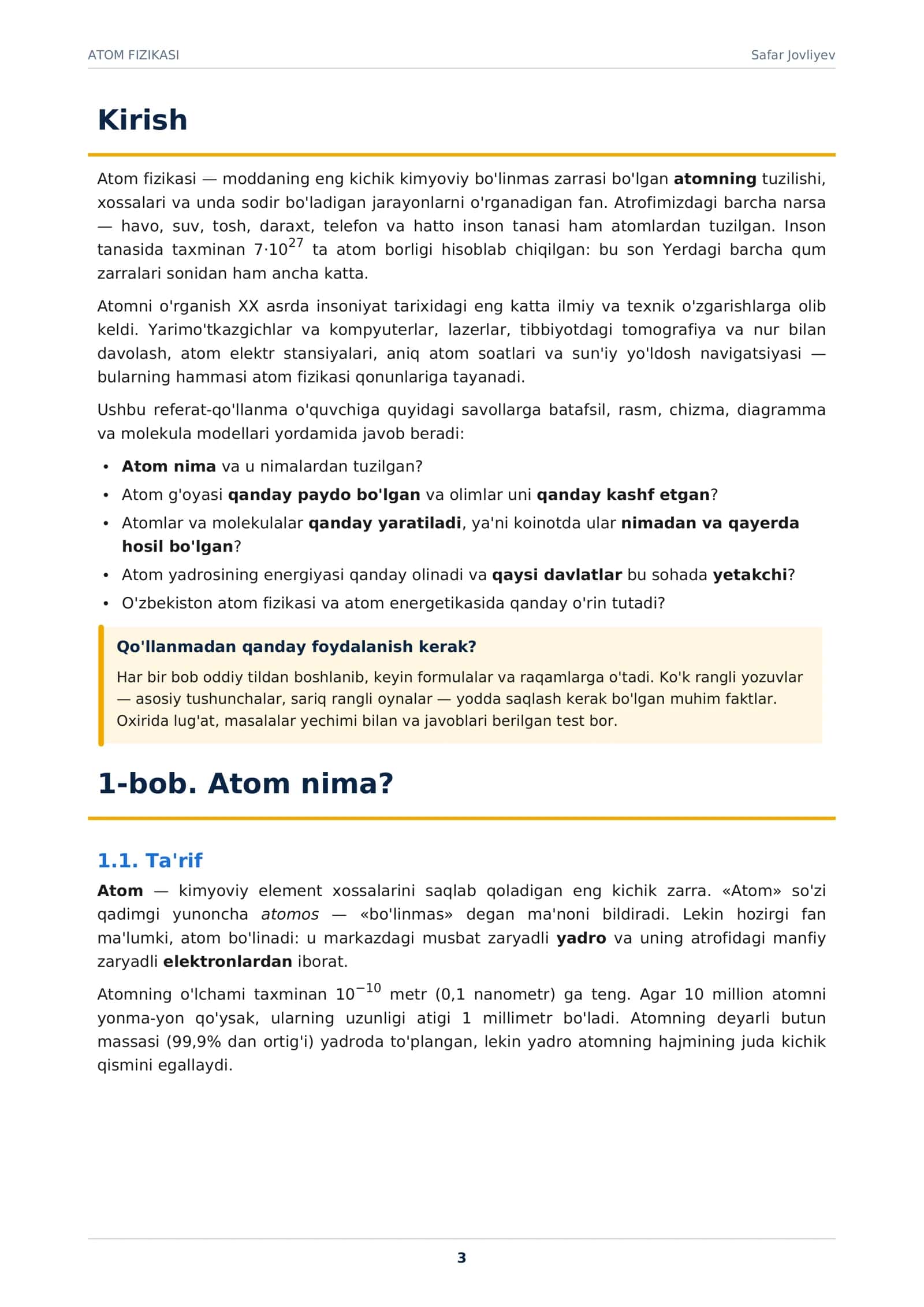 Atom Fizikasi 3