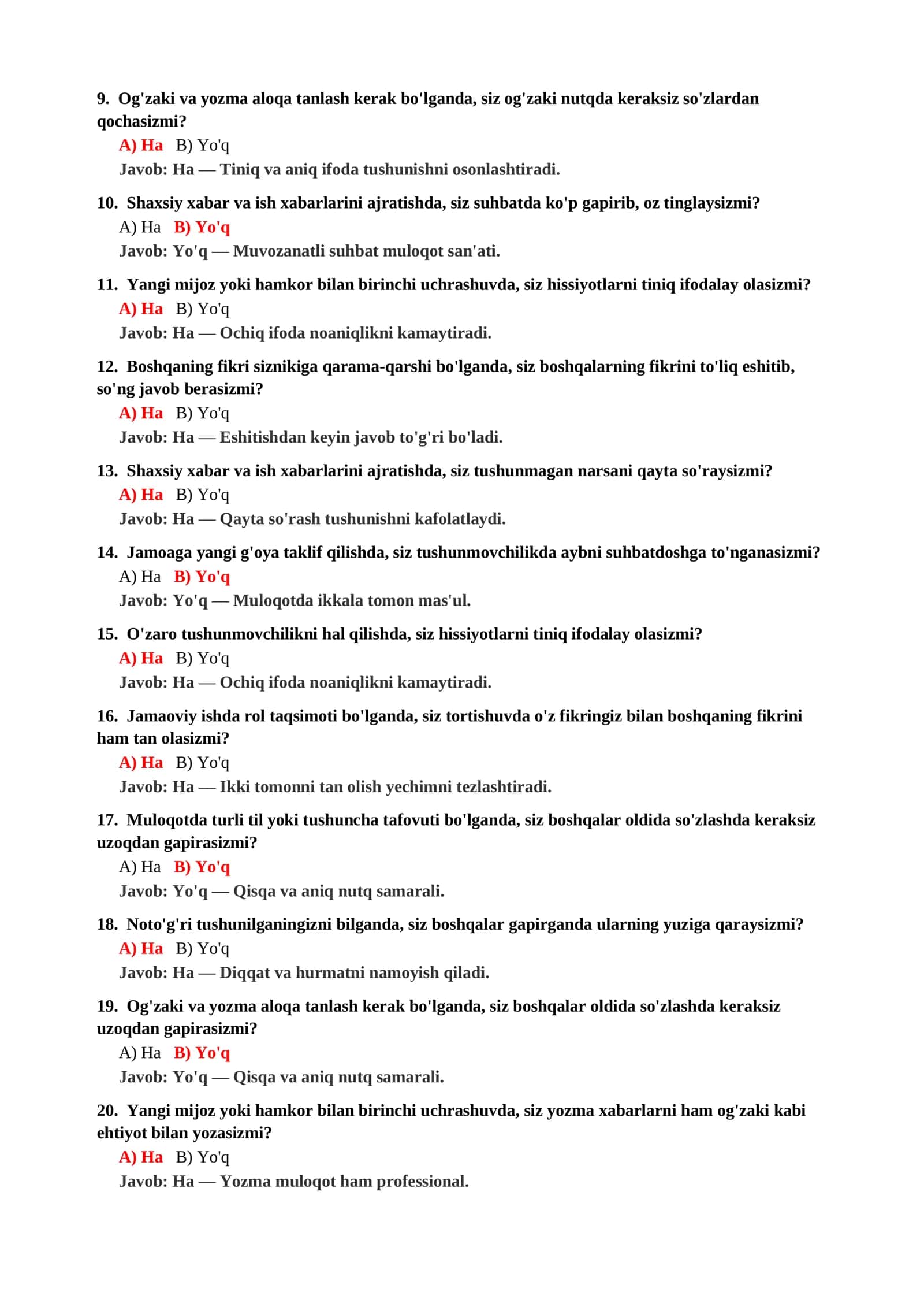 ISHONUVCHANLIK DARAJASINI ANIQLASH PSIXOLOGIK TESTI 3