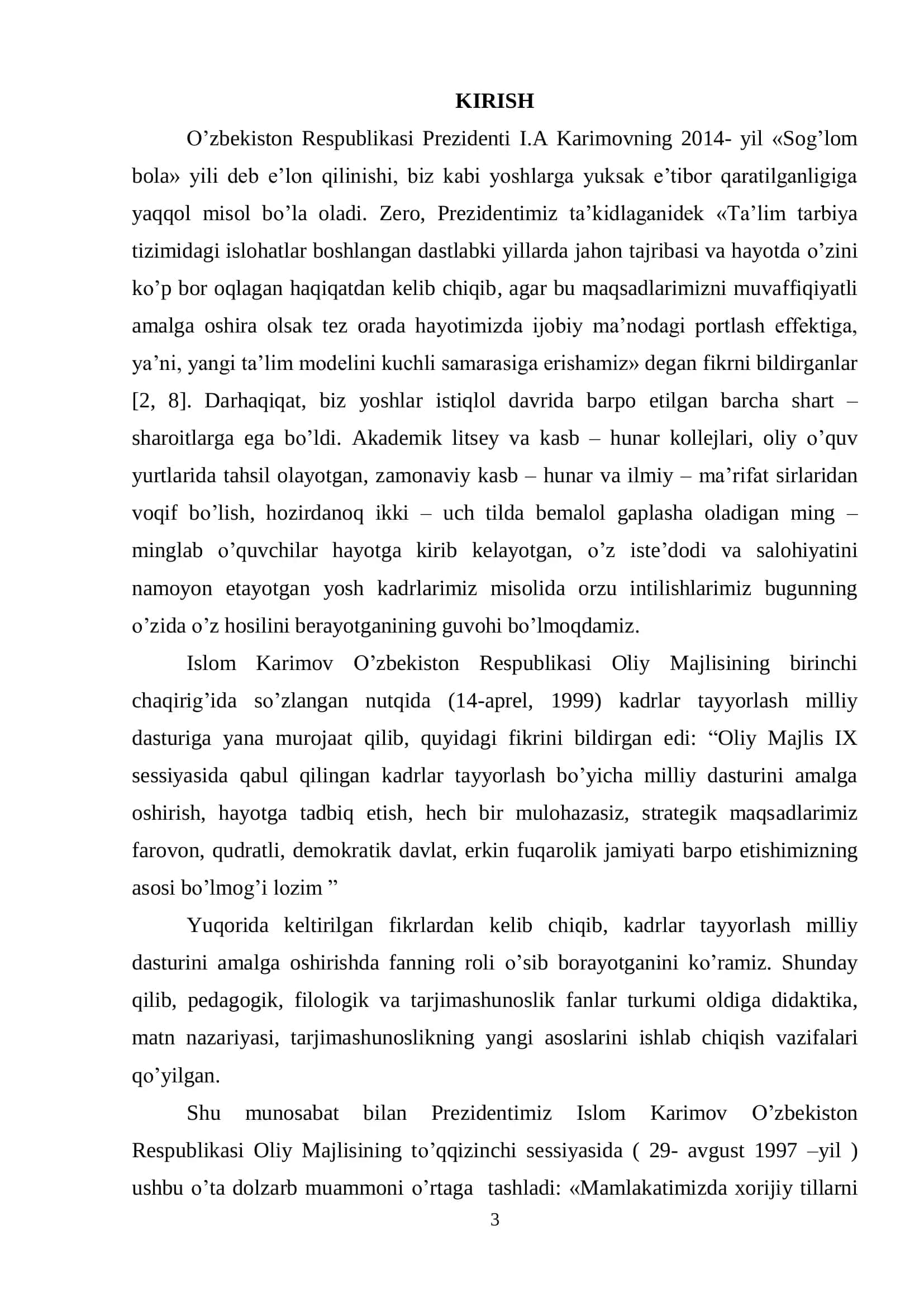 Tarjima nazariyasi va amaliyoti BITIRUV MALAKAVIY ISHI 3