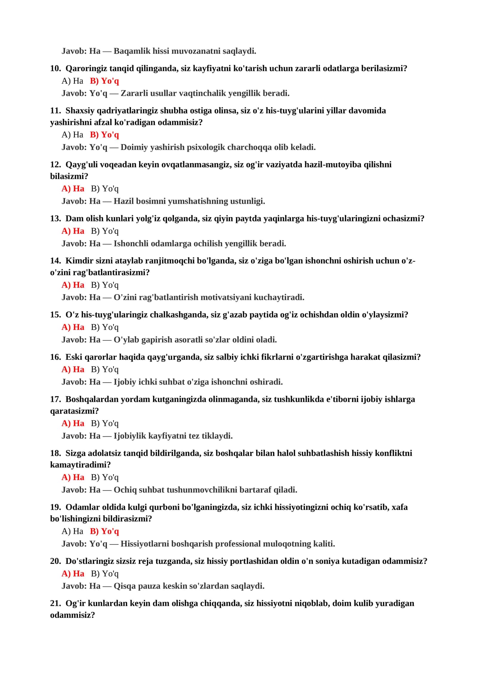 PSIXOKORREKSIYA FANIDAN TESTLAR 3