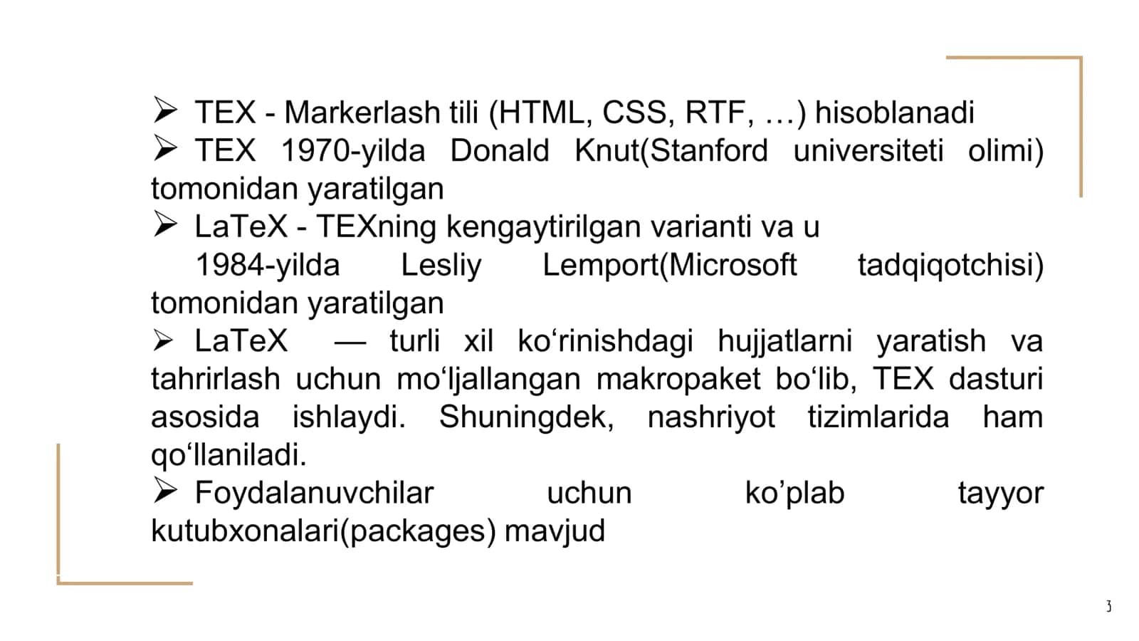 LaTeXga kirish 3