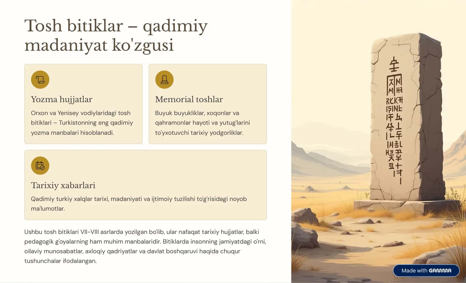 Xalq pedagogikasi manbalarida Tosh bitiklari 3