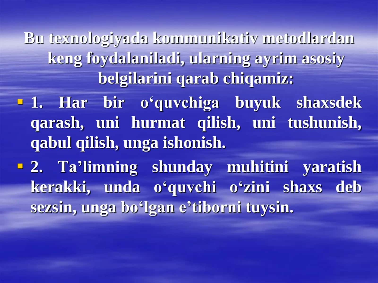 SHAXSGA YO’NALTIRILGAN TA’LIM TEXNOLOGIYALARI 3