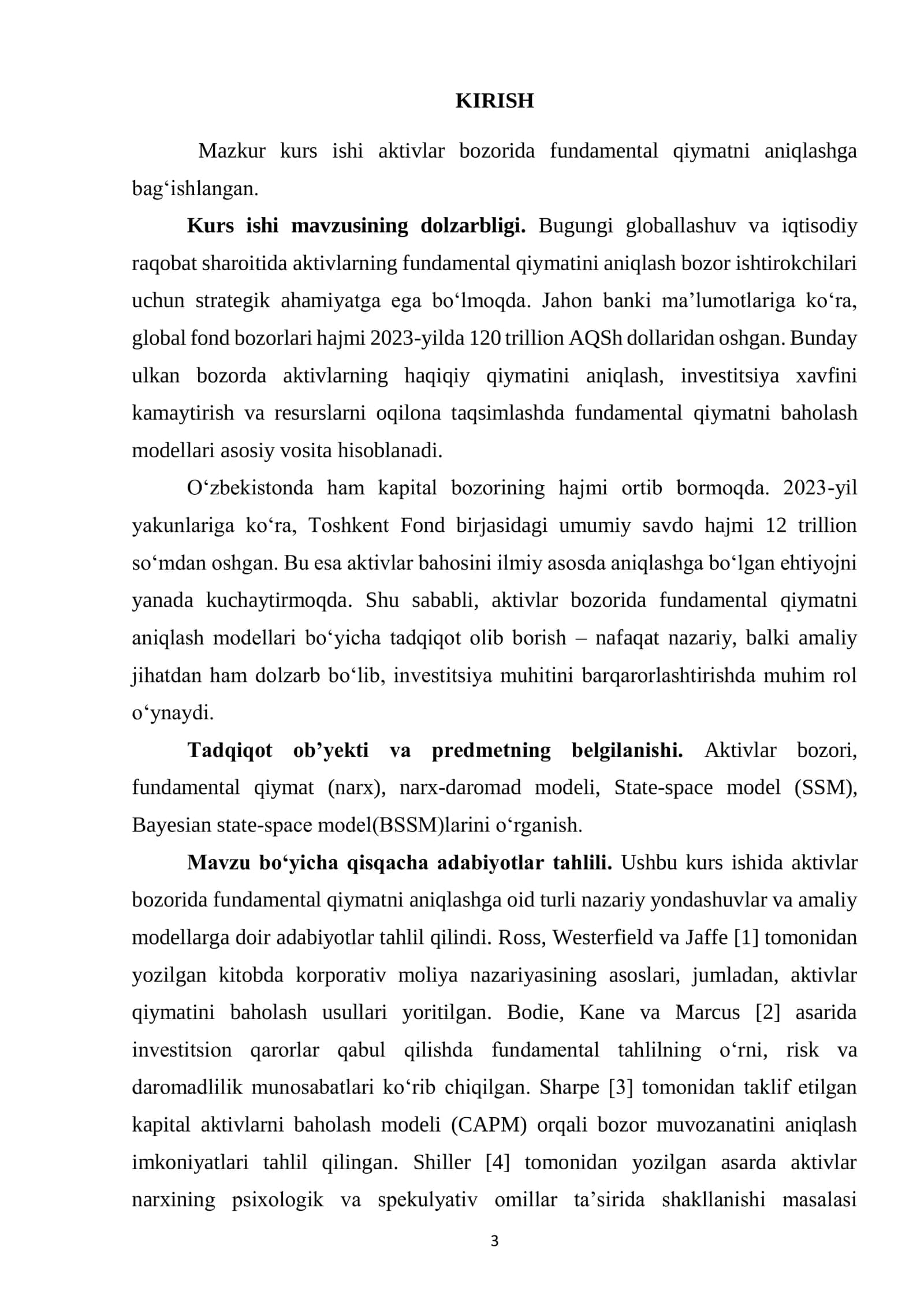 AKTIVLAR BOZORIDA FUNDAMENTAL QIYMATNI ANIQLASH MODELLARI 3