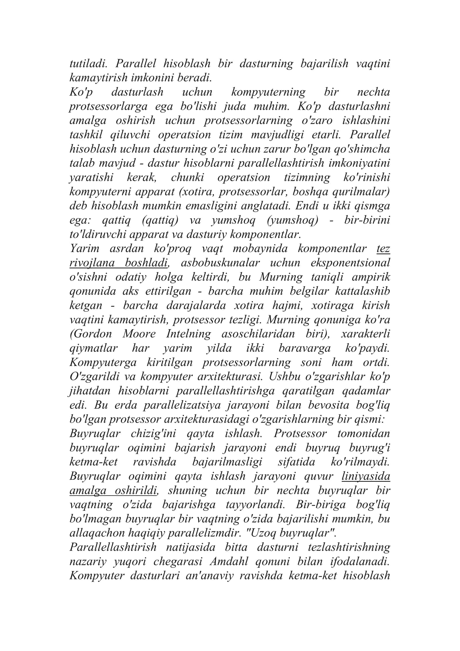 Parallel kompyuterlarning arxitekturasi 3