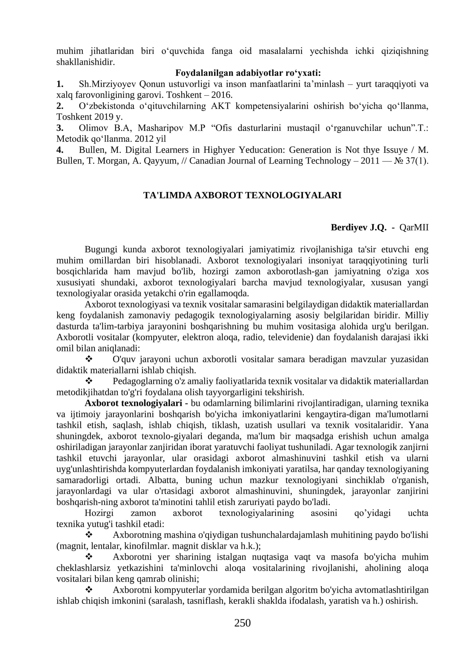 TA’LIM TIZIMIDA ZAMONAVIY AXBOROT TEXNOLOGIYALARI RESURSLARIDAN FOYDALANISH ISTIQBOLLARI 3