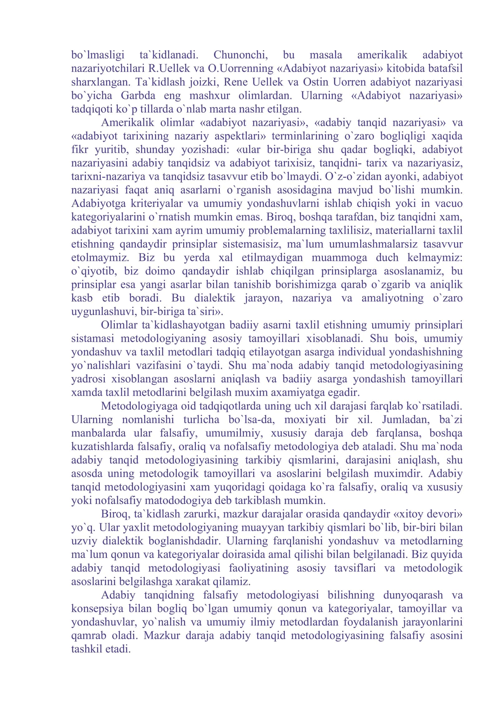 Metodologiyaning adabiy tanqiddagi o`rni va ahamiyati 3