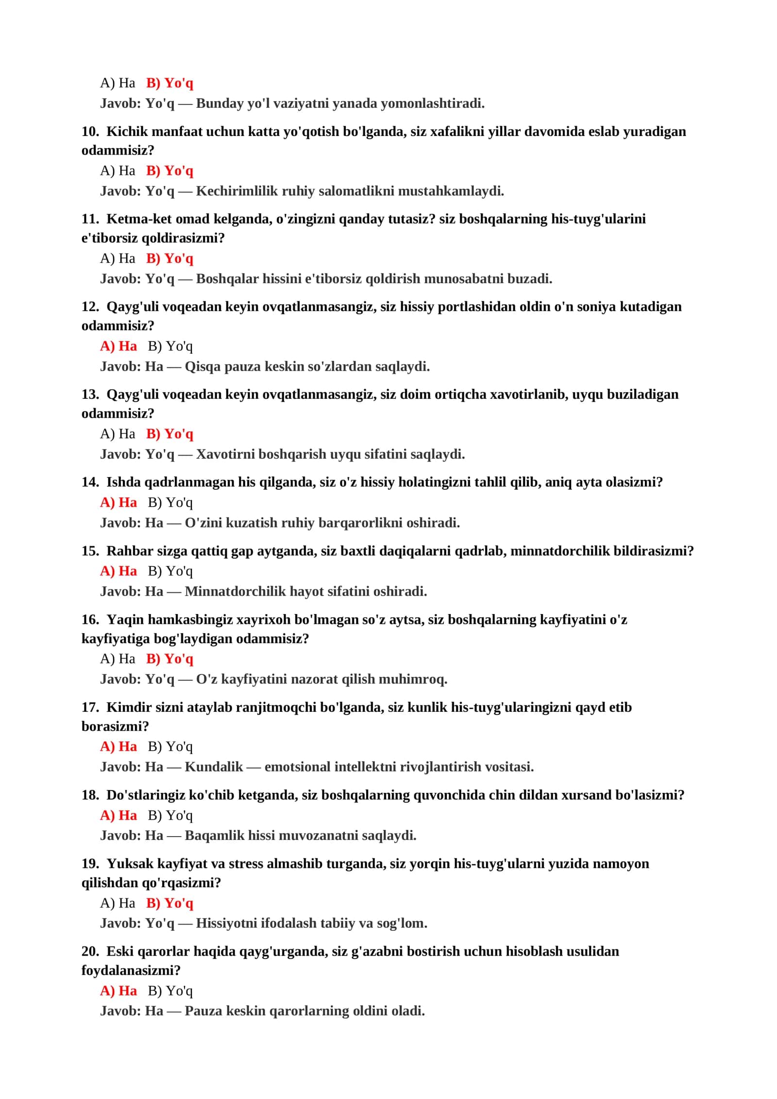 Psixodiagnostika fanidan test savollari 3
