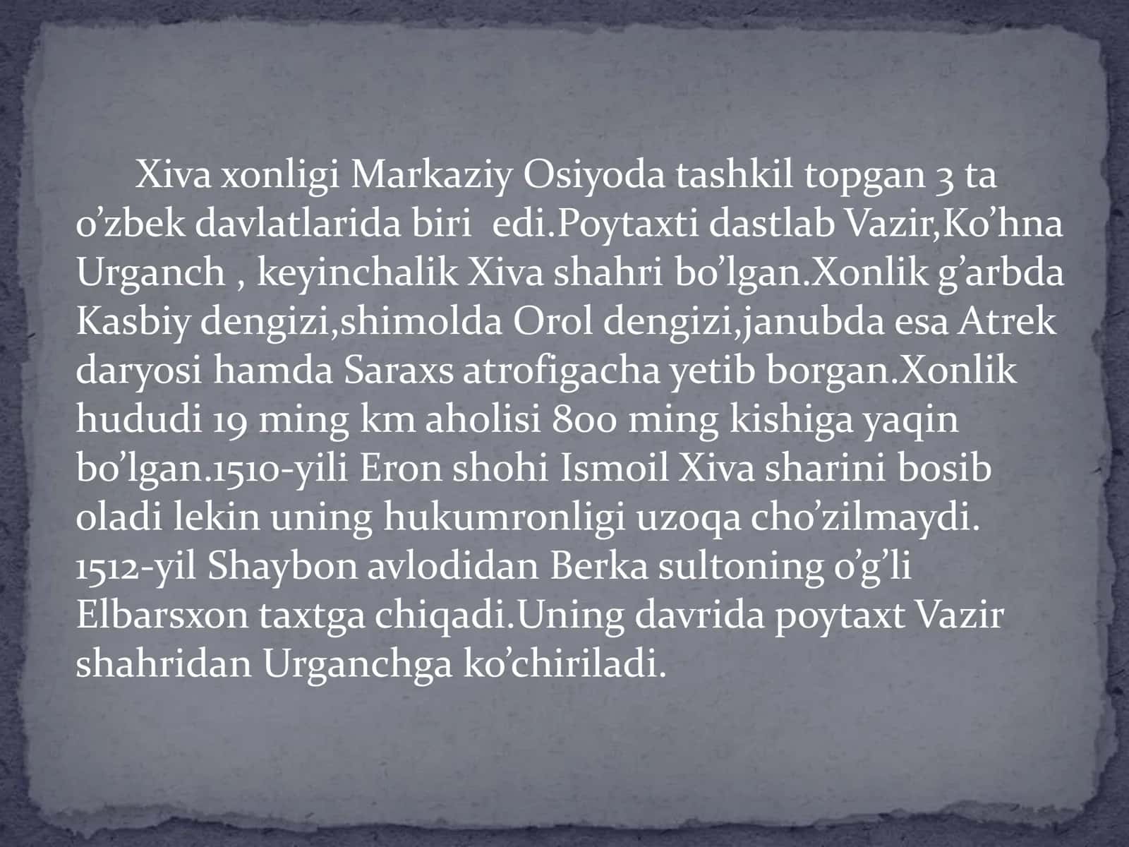 Xiva xonligi tarixi 3