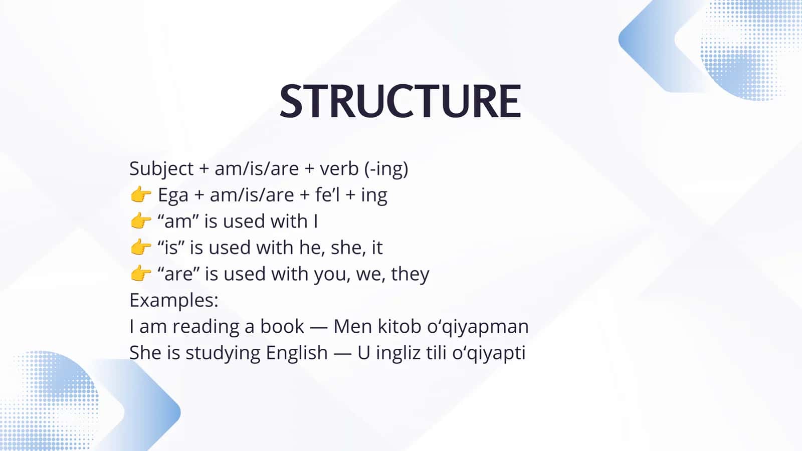 Present Continuous Tense 3