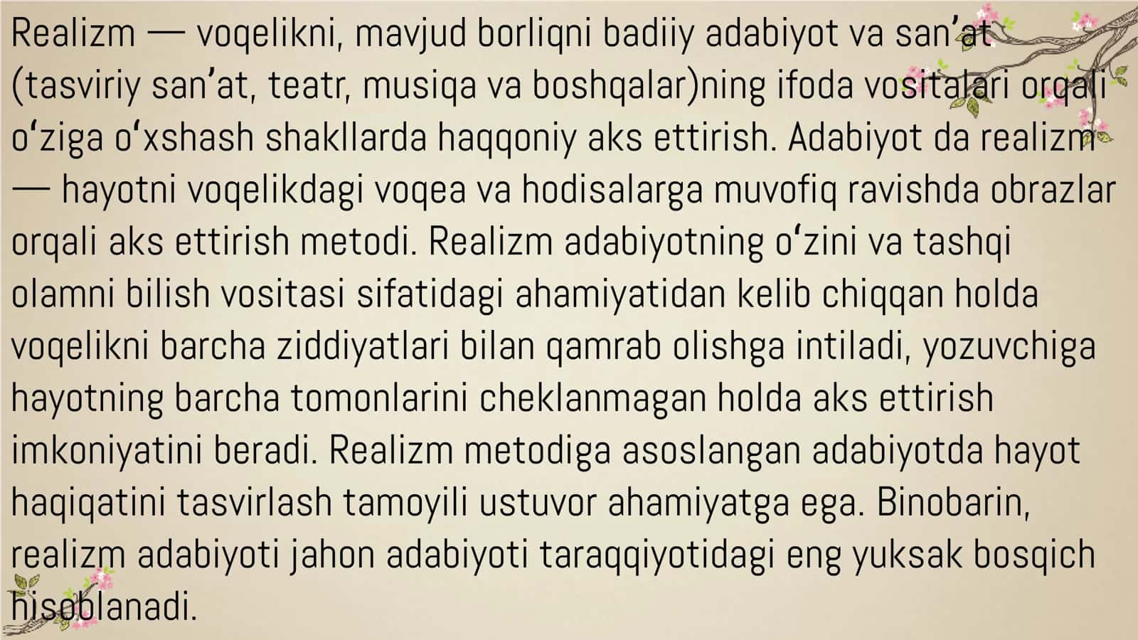 Realizm adabiyoti 3
