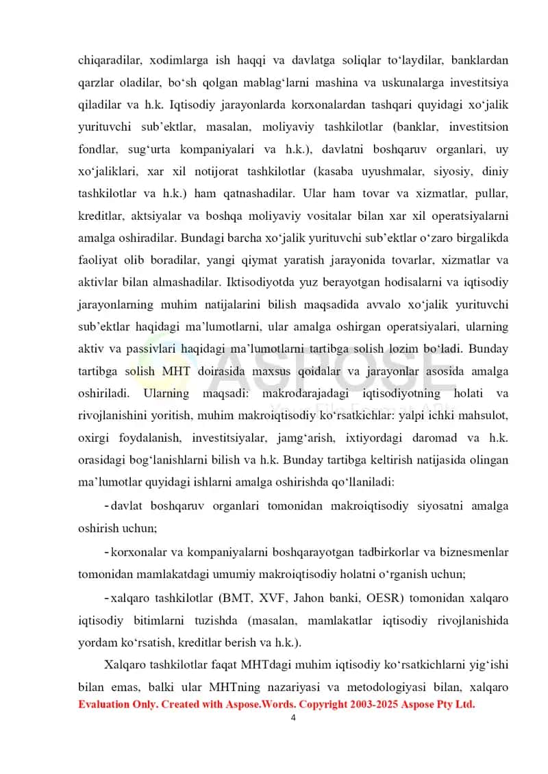 Milliy hisoblar tizimida iqtisodiy operatsiyalarni guruhlash 4