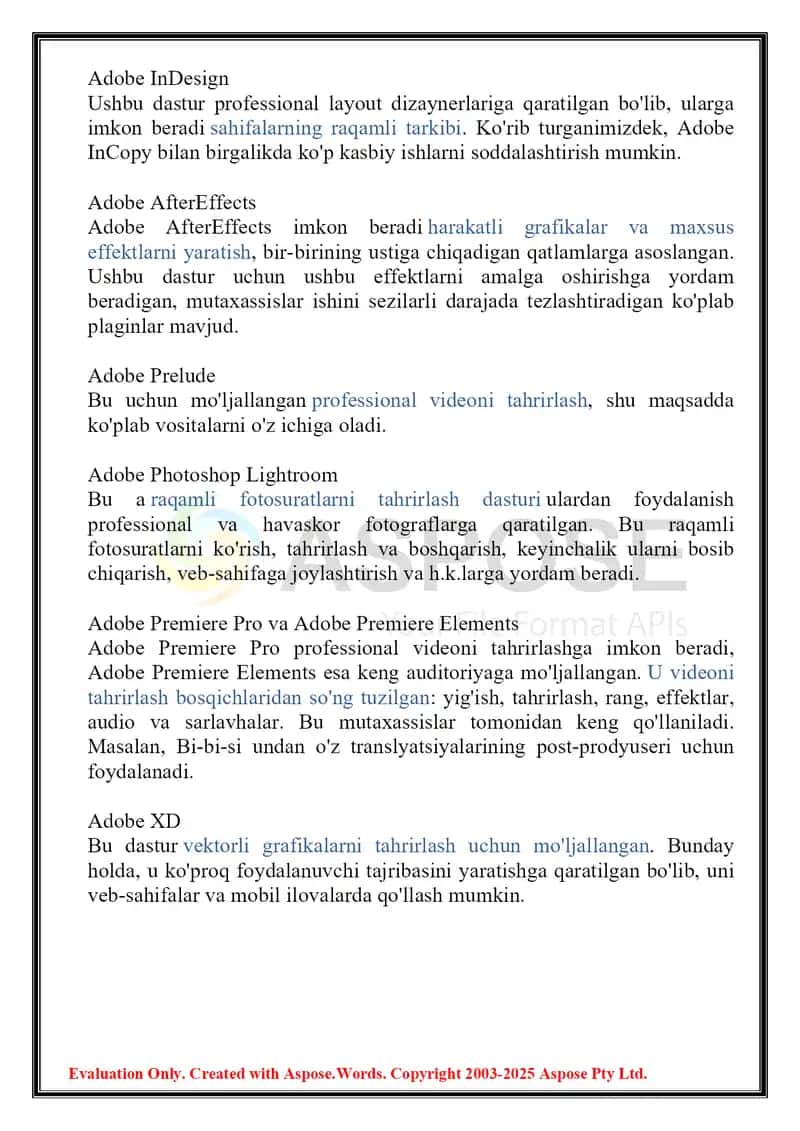 Adobe Primere Pro dasturi va uning imkoniyatlari 4