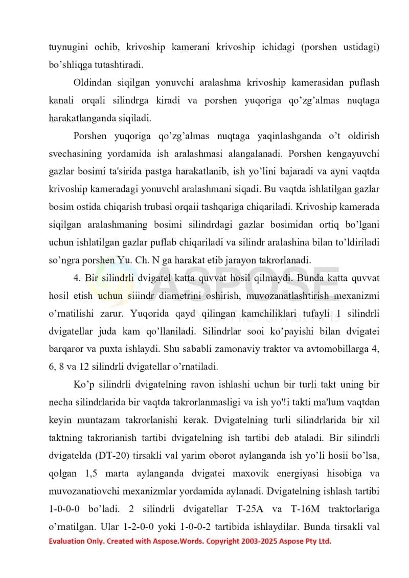 Ichki yonuv dvigatelining tasnifi 4