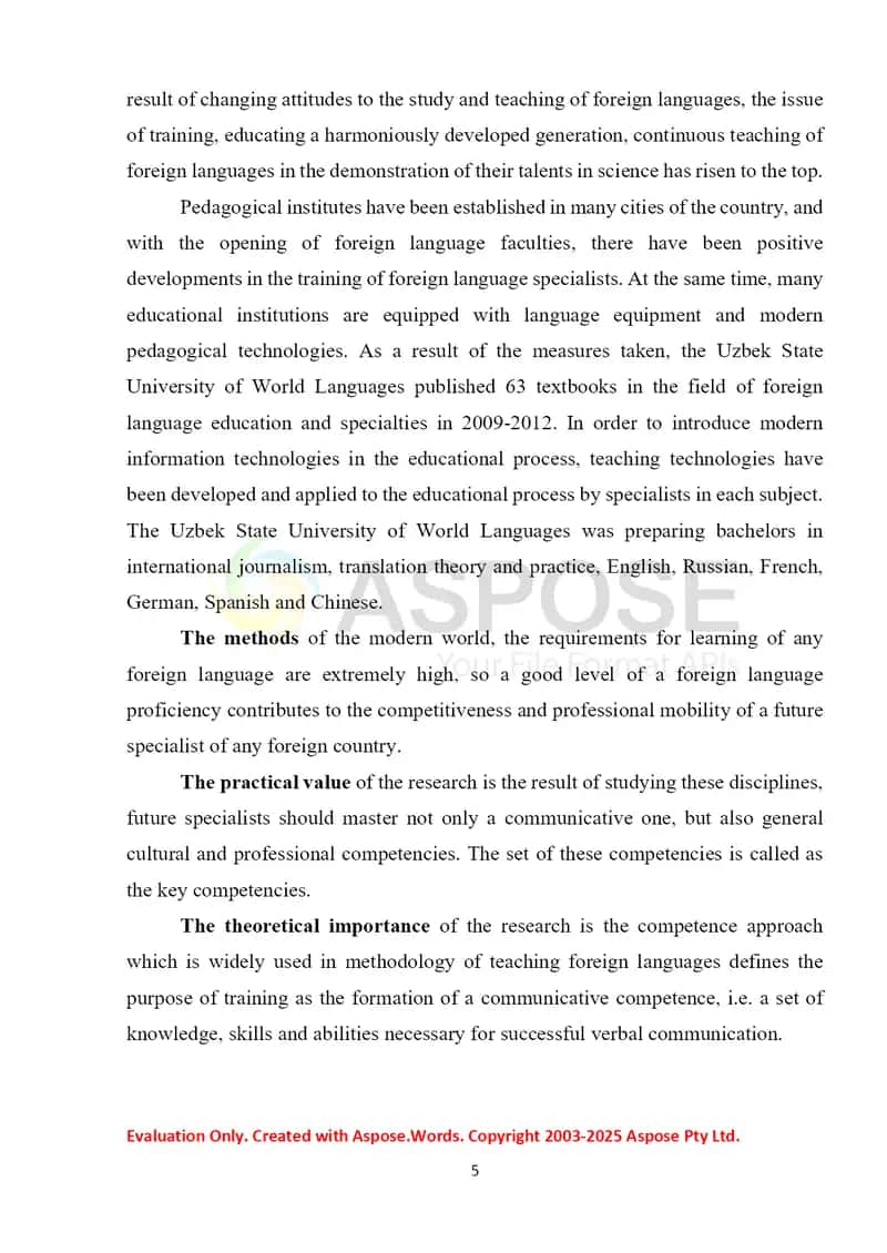 Competences in teaching foreign languages 4