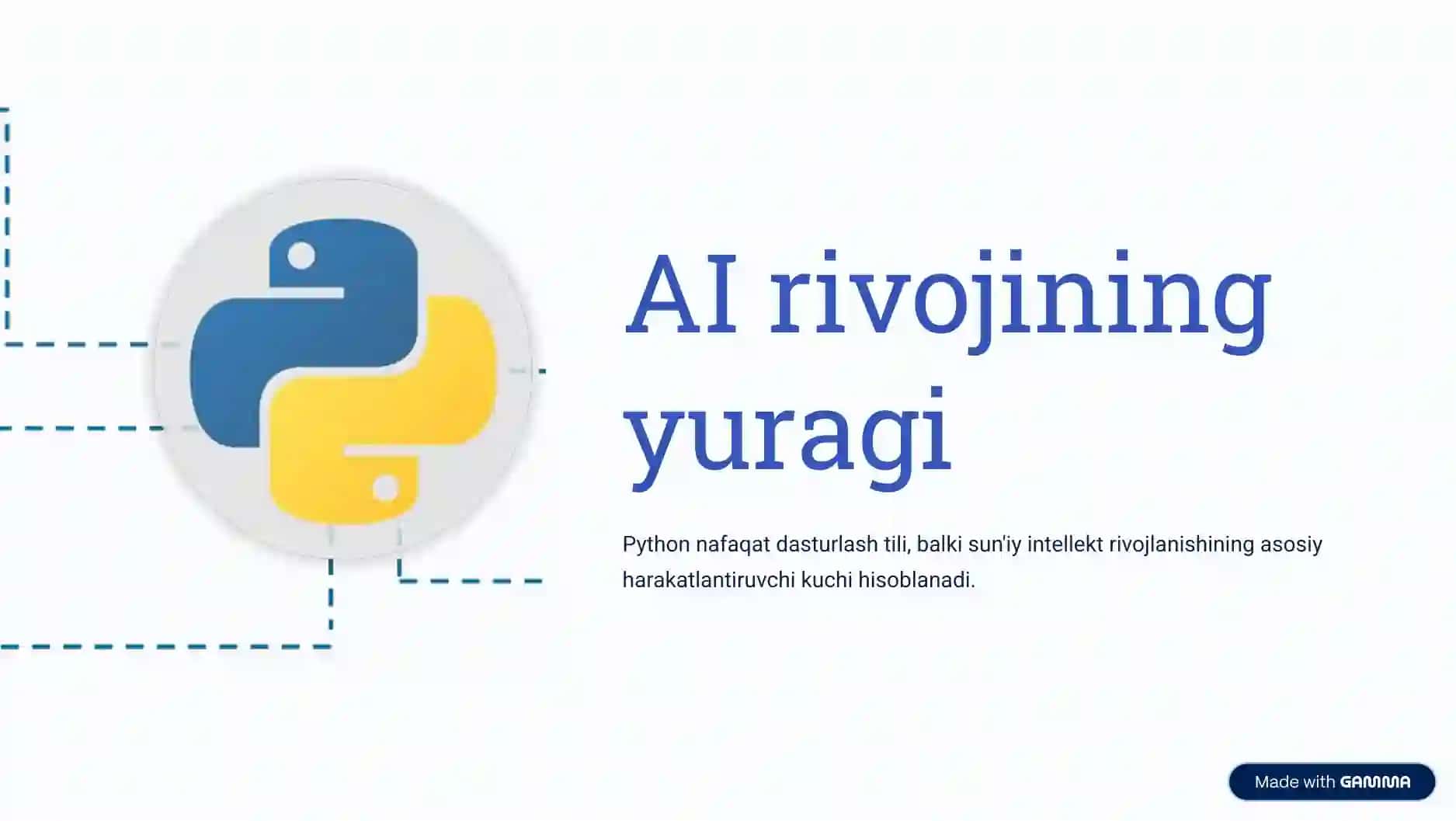 Pythonning sun’iy intellekt texnologiyalaridagi o‘rni. 4