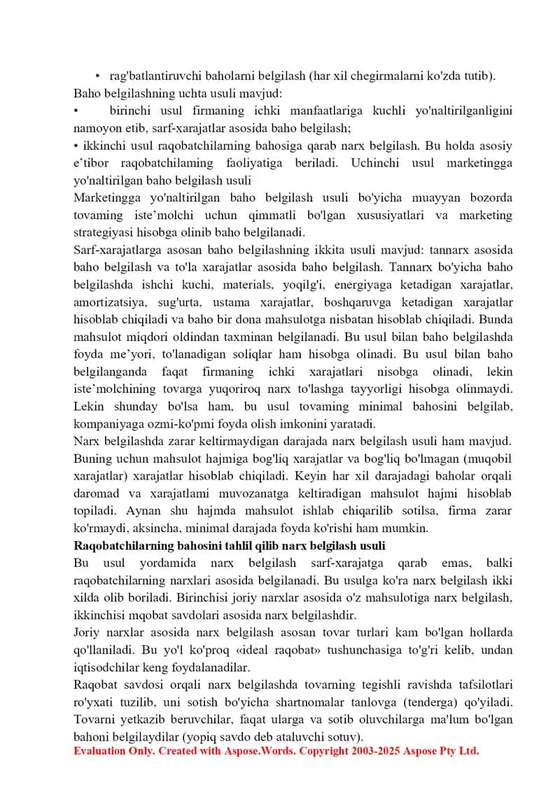 Marketingda narx siyosati 4