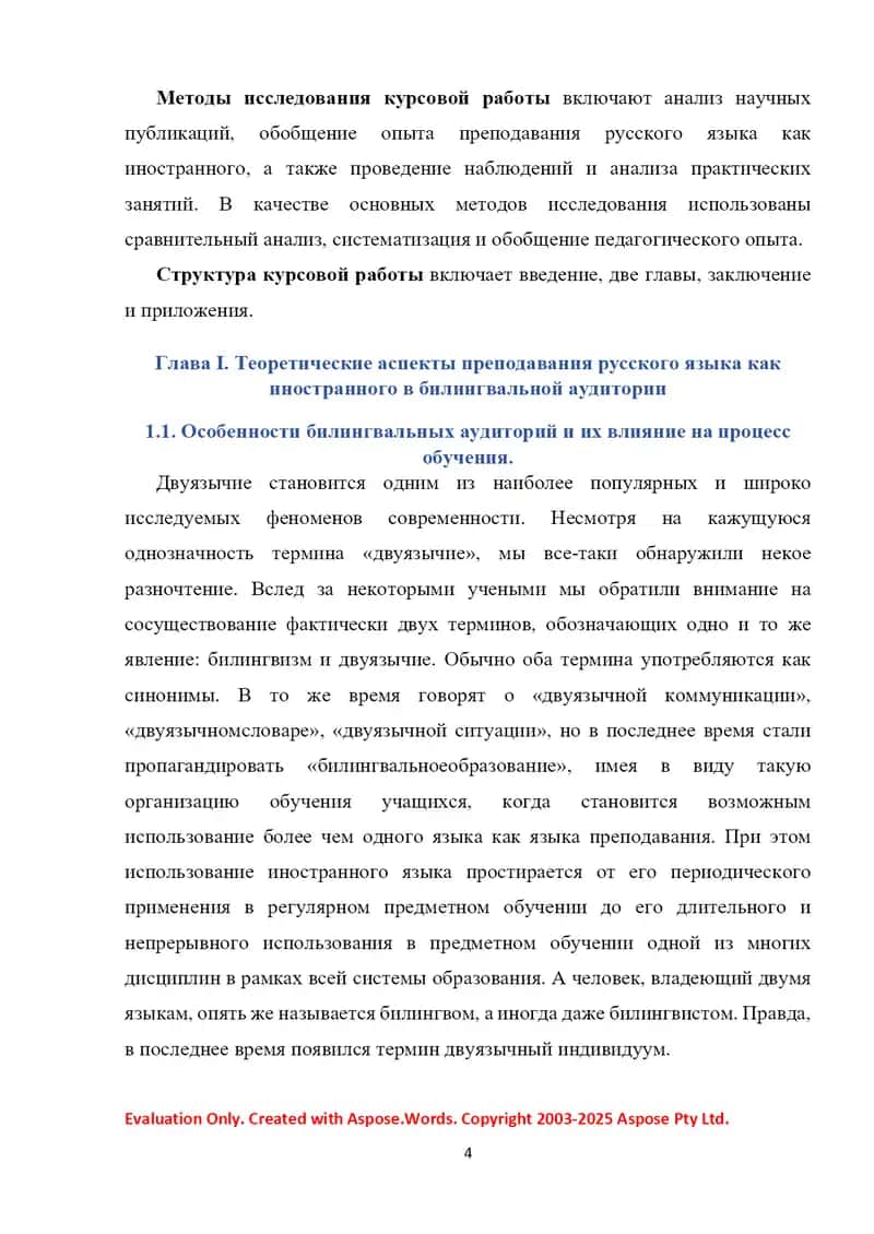 Особенности преподавания русского языка как иностранного в билингвальной аудитории 4
