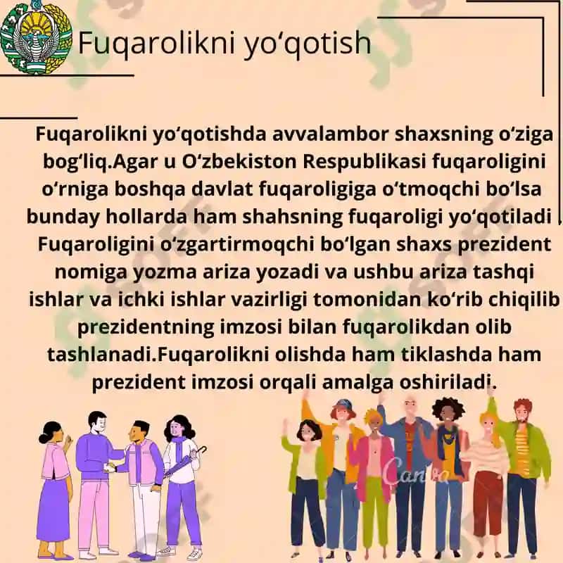 Fuqarolikni olish,yoʼqotish || Huquq 4