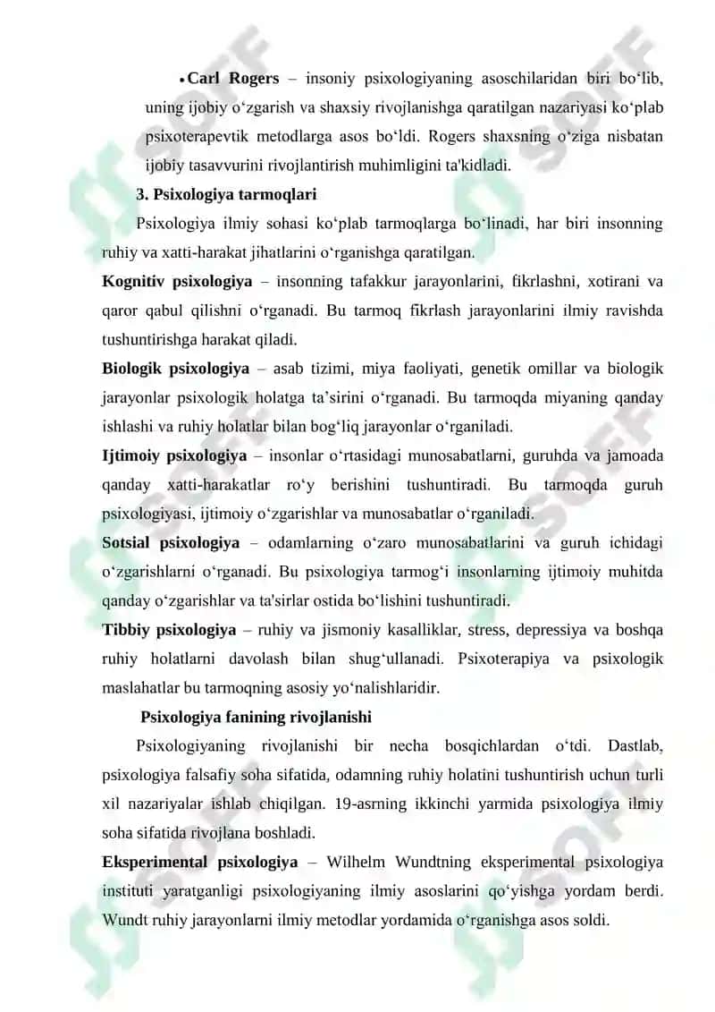 Psixologiya fanining rivojlanishi 4