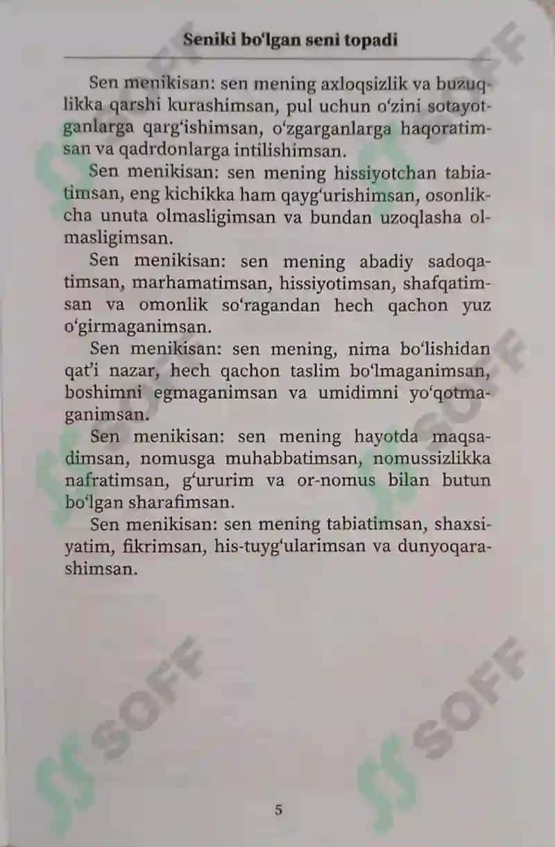 Seniki bolgan seni topadi 4