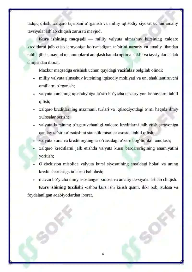 Milliy valyuta almashuv kursining xalqaro kreditlarni jalb etishga ta’siri 4