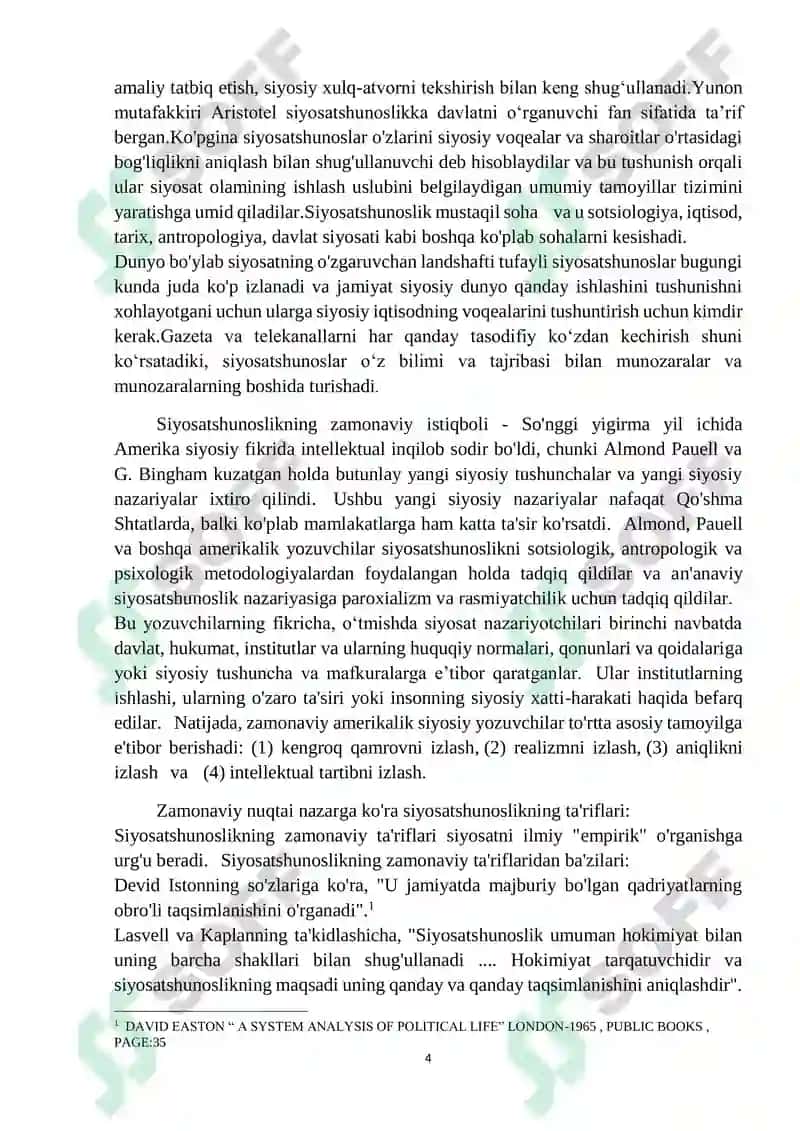 SIYOSATSHUNOSLIK FANINING BOSHQA IJTIMOIY FANLAR BILAN ALOQADORLIGI 4