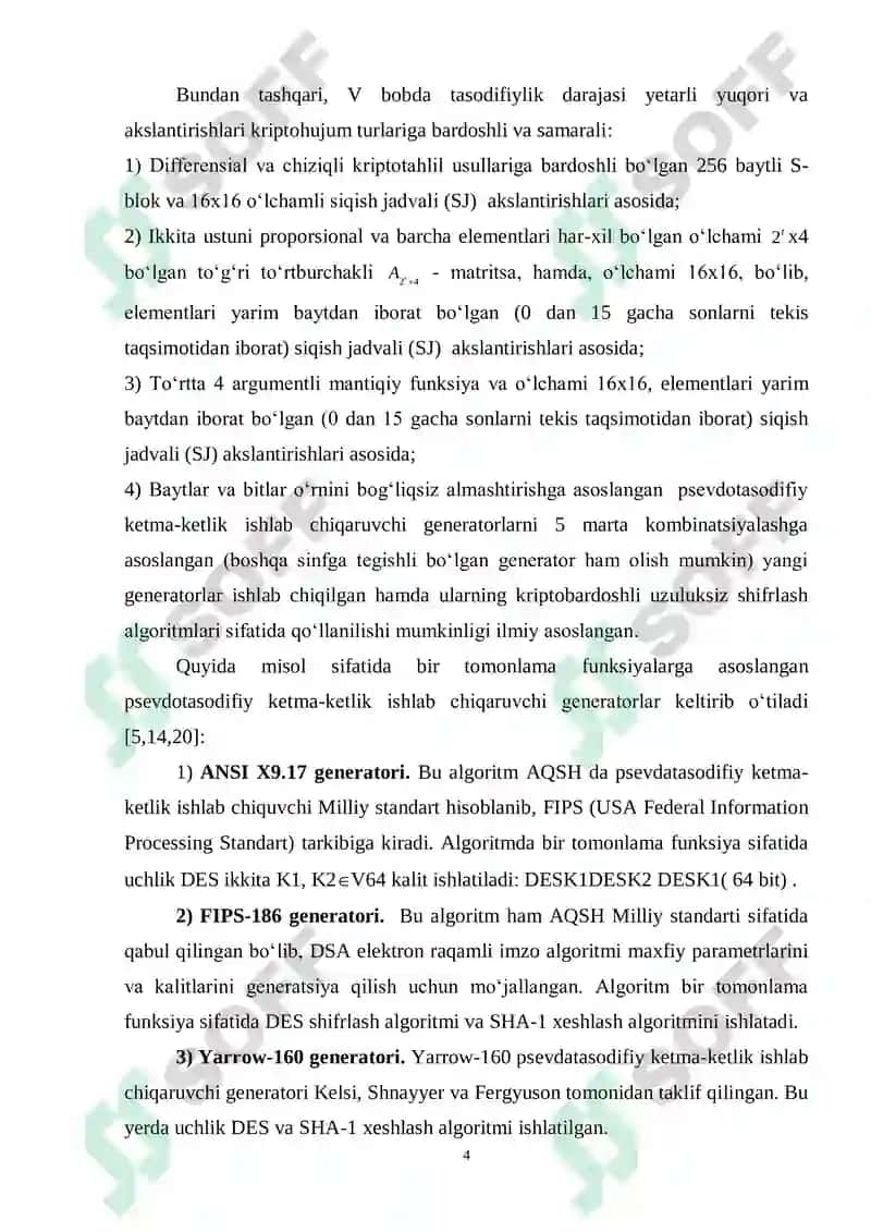 Bardoshli kalitlar ishlab chiqish algoritmlari tahlili 4