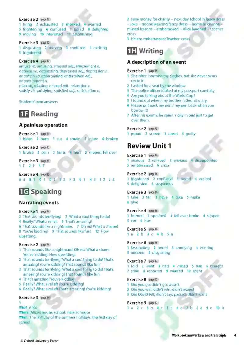 Solution pre- intermadite workbook answer key 4