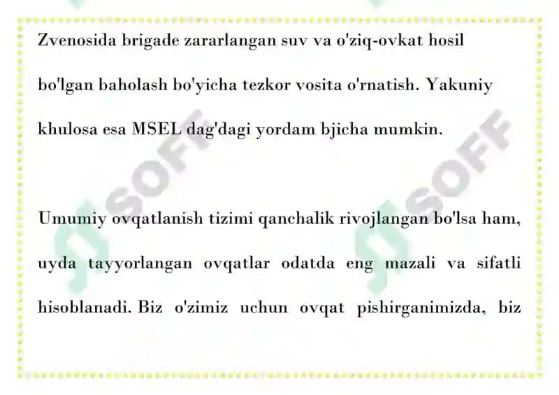 OQQ QO'LLANILGAN SHAROITDA OVQAT MAHSULOTLARINI SAQLASH, TASHISH, ISSIQ 5