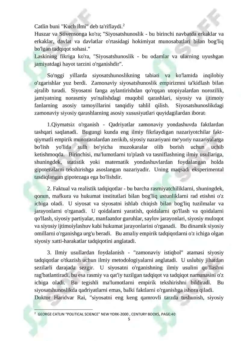 SIYOSATSHUNOSLIK FANINING BOSHQA IJTIMOIY FANLAR BILAN ALOQADORLIGI 5