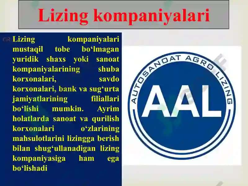 Lizing bozorida lizing kompaniya 5