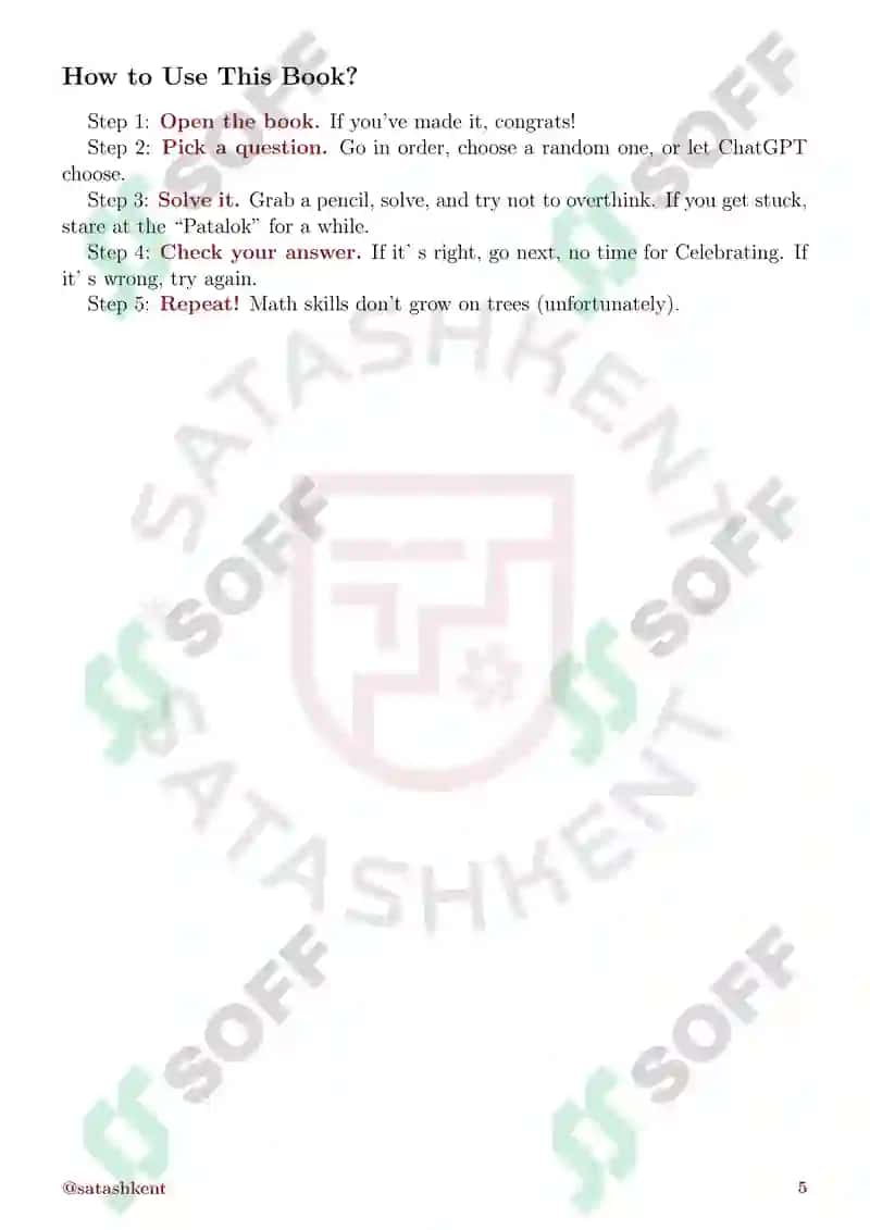 SAT matematika kitobi 5