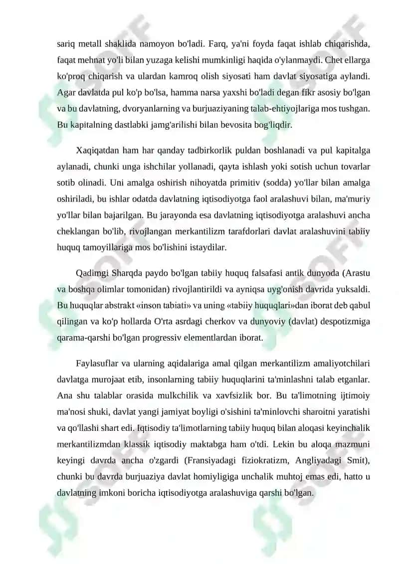 Merkantilizm g'oyasi vujudga kelishining ijtimoiy-iqtisodiy sharoitlari 5