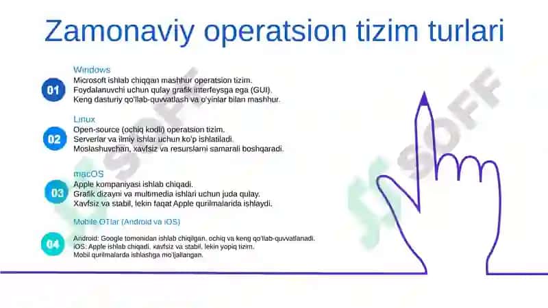 Zamonaviy operatsion tizimlarning qiyosiy tahlili 5