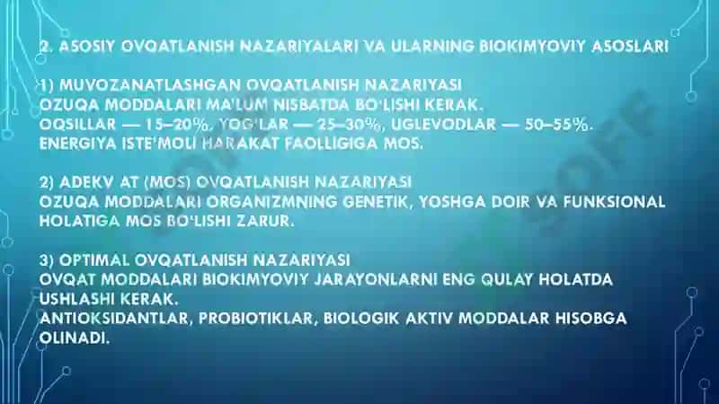 Biokimyo mustaqil ish 5