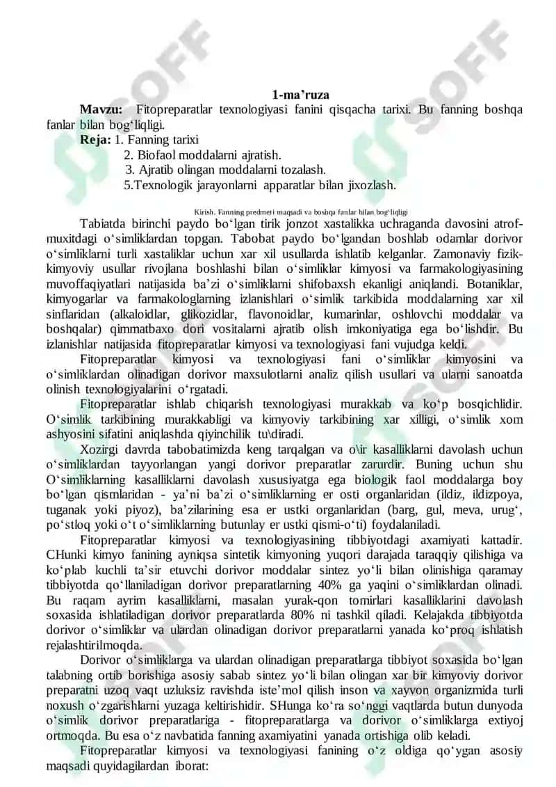 Fitopreparatlar texnologiyasi 5