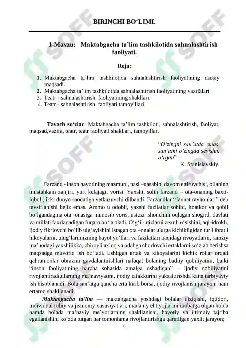 Bolalarni sahnalashtirish va ijodiy faoliyatga o‘rgatish 6