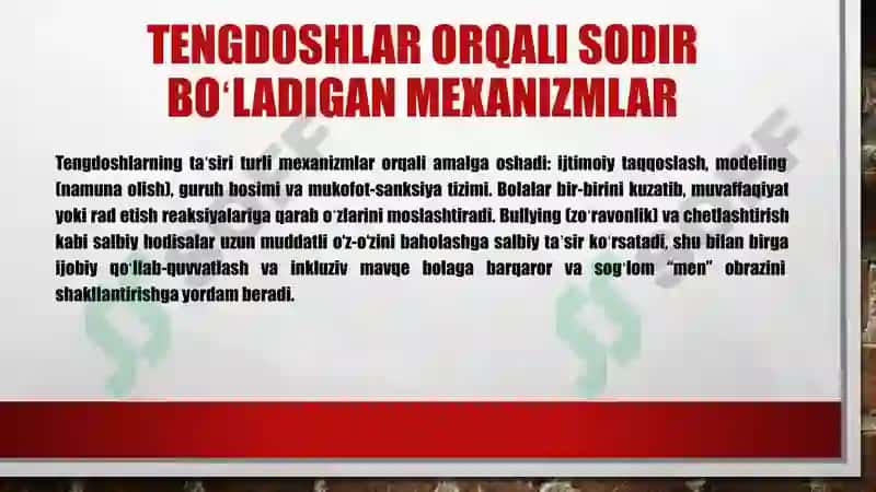 MEN OBRAZI VA OʻZ OʻZINI BAHOLASHDA 6