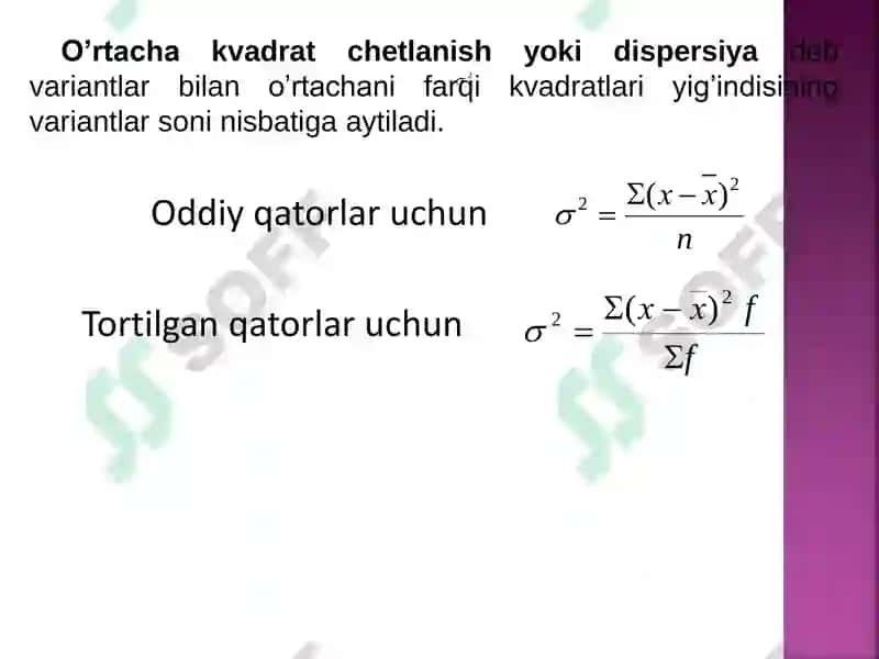 Statistikda Variatsiyani Baholash Usullari va Dispersion Tahlil Asoslari 6