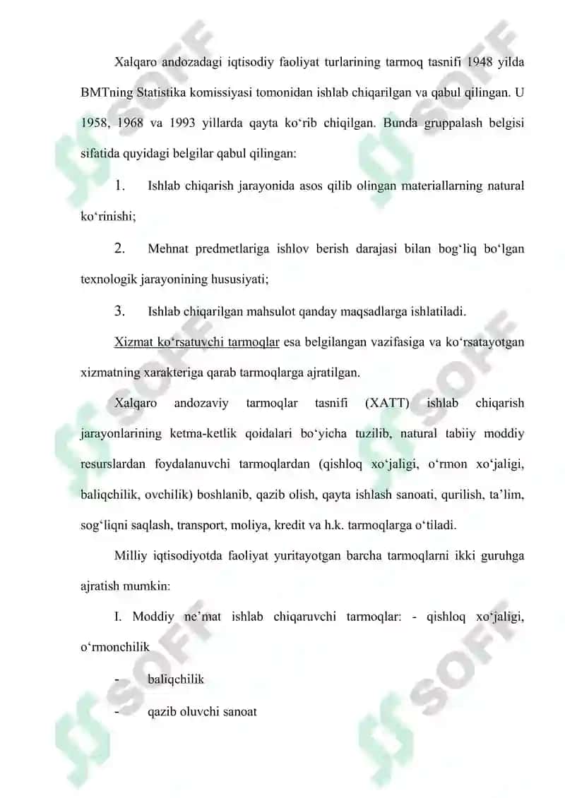 O’zbekiston milliy hisoblar tizimi: holati va istiqbollari 6
