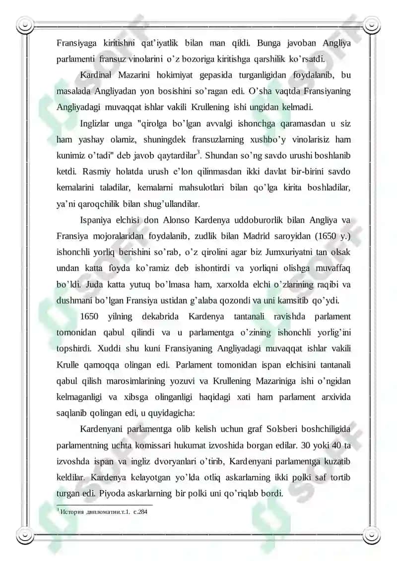 INGLIZ BURJUA INQILOBI DAVRI DIPLOMATIYASI 6