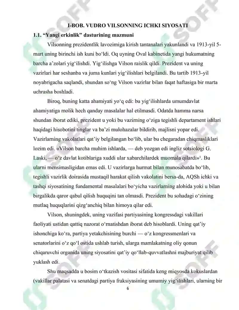 Vudro Vilsonning Tashqi va Ichki Siyosati 6