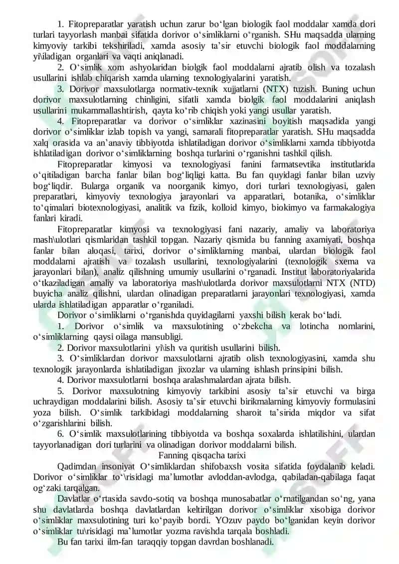 Fitopreparatlar texnologiyasi 6