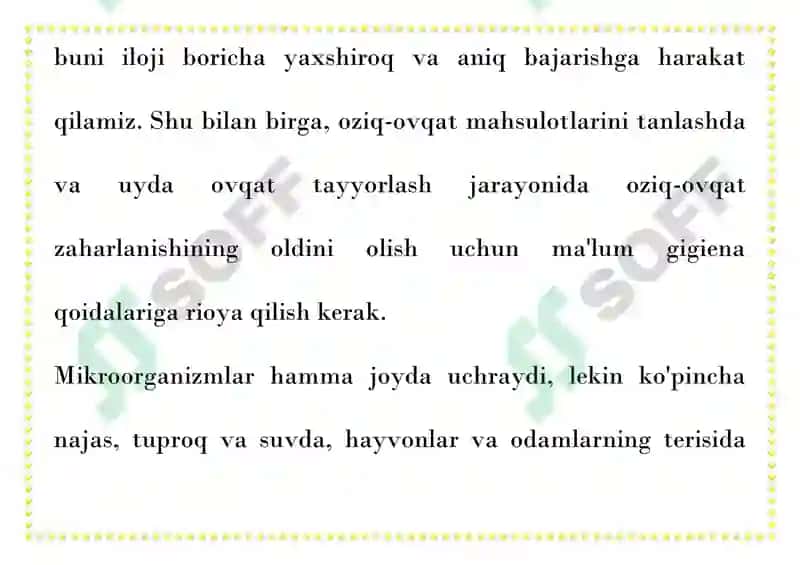 OQQ QO'LLANILGAN SHAROITDA OVQAT MAHSULOTLARINI SAQLASH, TASHISH, ISSIQ 6