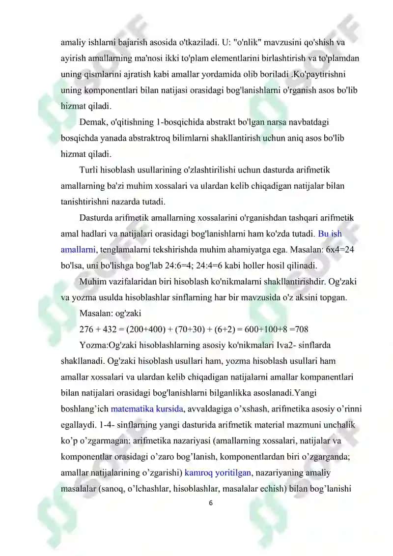 YUZ ICHIDA KOʻPAYTIRISH VA BO`LISHGA O'RGATISH METODIKASI 6